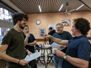 Stefano Pizzolato directing with his crew